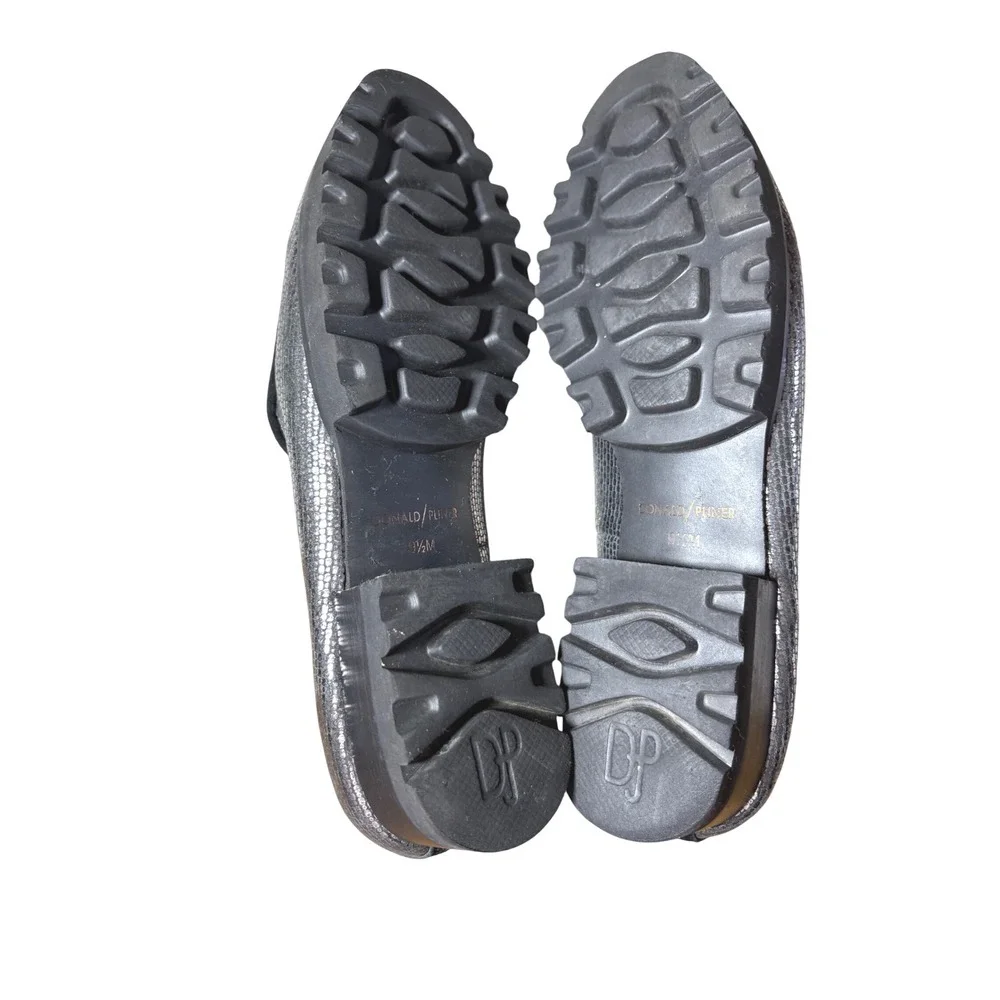 Donald Pliner Elen‎ Metallic Gunmetal Lug sole loafers 9.5